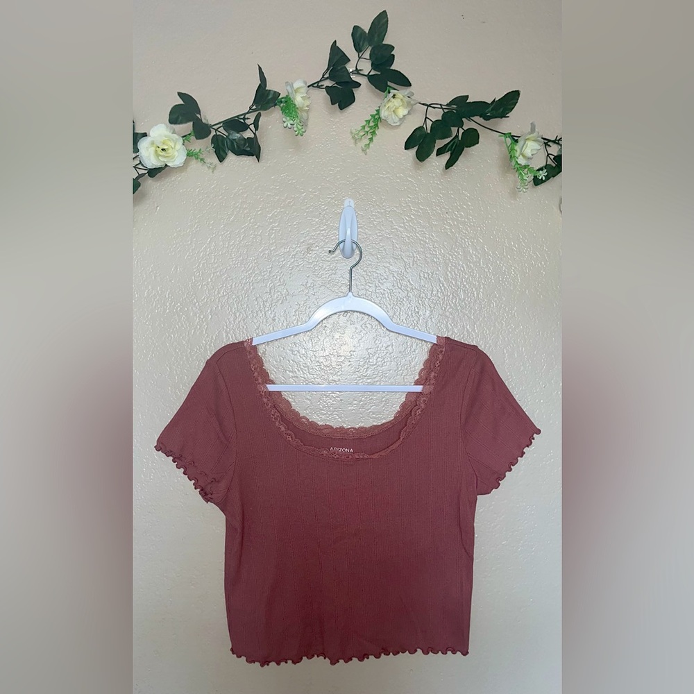 Lacey Pink Crop-top